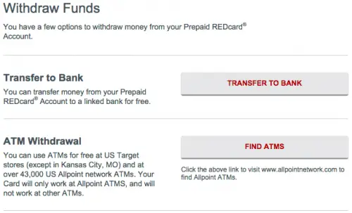 Transfer to Bank REDcard