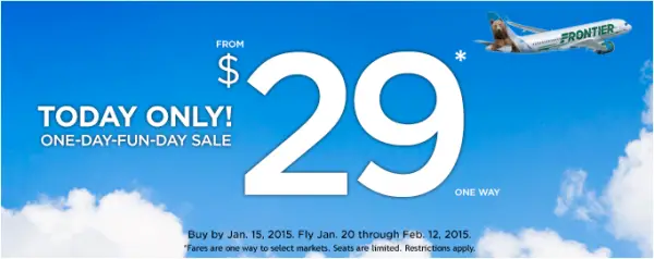Frontier Airlines $29