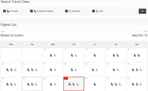 Qantas Aer Lingus Search