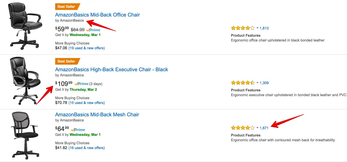 Amazon Chair Private Label